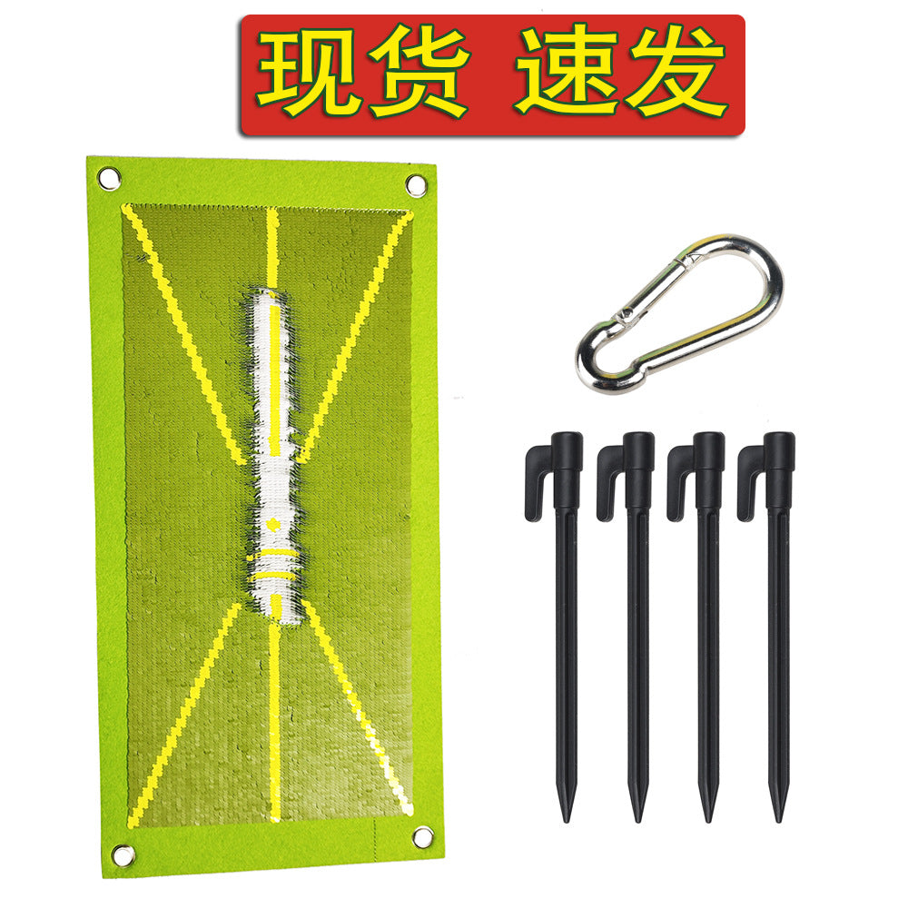 Golf Hitting Mat Swing Practice Aid with Trajectory Display