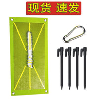 Golf Hitting Mat Swing Practice Aid with Trajectory Display