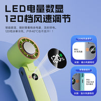 Portable USB Rechargeable Handheld Fan with Ice Compress Function, Foldable High-Speed Cooling Fan for Outdoor Use