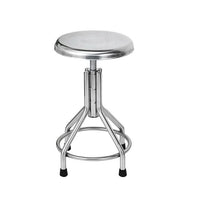 Commercial Stainless Steel Swivel Lift Stool for Workshops, Labs, and Medical Facilities