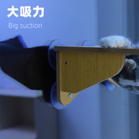 NC Glass Suction Cup Cat Hammock Space Capsule Wall-Mounted Transparent Acrylic Cat Bed Scratching Board