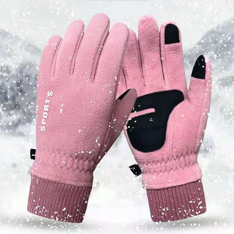 Warm Fleece Winter Gloves for Men and Women, Touchscreen Compatible, Windproof for Outdoor Cycling and Sports