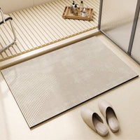 Japanese Style Diatomaceous Earth Bath Mat Quick Dry Non-Slip Absorbent Floor Mat for Bathroom Entryway