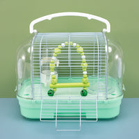 Portable Bird Carrier Cage for Parakeets, Peonies, Sun Conures, and Large Parrots - High-Grade Metal Travel Cage