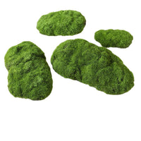 Artificial Moss Stones for Home Decor and Landscaping, Flocked Moss Rocks