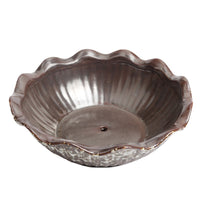 Lace Edge Ceramic Succulent Planter Bowl with Reactive Glaze