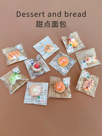 Miniature Resin Bread Dessert Cookies Supermarket Pastry Ornaments for Dollhouse Decoration