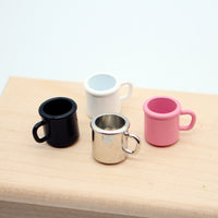 Dollhouse Miniature Alloy Coffee Cups - Set of 4