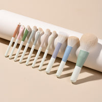 Morandi Mini Portable Makeup Brush Set with Travel Pouch