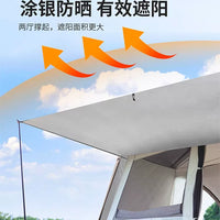 Large Outdoor Camping Tent for Family, Waterproof UV Protection, All-Season Warmth, One Room Two Halls