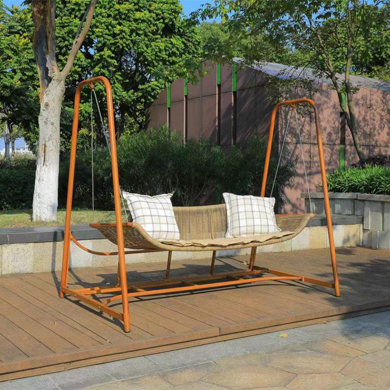 Comfortable Leisure Garden Rattan Swing Chair Hammock Rocking Chair Outdoor Villa Courtyard Balcony Rooftop Hanging Chair