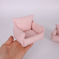 Miniature 1:12 Scale Dollhouse Single Sofa for BJD Dolls, Living Room Furniture Model