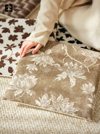 Mist Forest Vintage Removable Non-Slip Floor Cushion with Magnolia Print