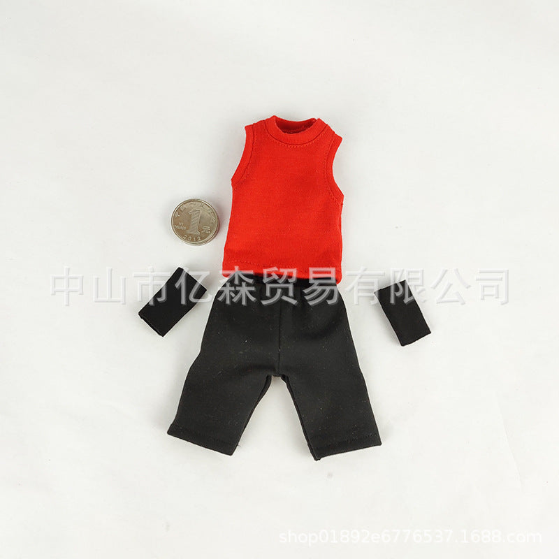 1/6 Scale Action Figure Vest and Shorts Set, Trendy Doll Sportswear Outfit, Collectible Accessories