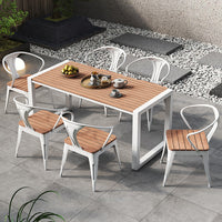 Outdoor Bistro Set, 3-Piece Patio Furniture with Round Table and 2 Chairs, Metal Garden Dining Set for Balcony, Deck, or Yard