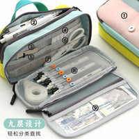 Ins Style High-Capacity Pencil Case for Girls, Unique Design Stationery Organizer