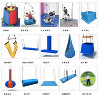 Kids' Sensory Training Wooden Rope Ladder & Swing Set for Early Education & Fitness