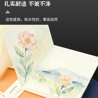 Dileikes Accordion Watercolor Sketchbook, 300gsm Cotton Pulp, Medium Grain, Portable for Artists