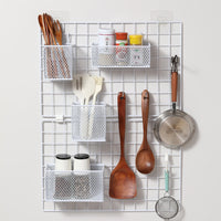 MiMu Japanese Style Grid Panel Accessories - Hooks, Shelves, and Holders for Storage and Display