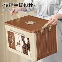 Vintage Storage Box with Handle for Clothes, Snacks, and Toys - Home Organizer Basket