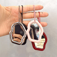 Wave Mirror Keychain Pendant Creative Luxury Decorative Accessory