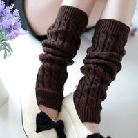 Chunky Knit Leg Warmers for Women, Korean Style Slouch Socks, Autumn/Winter Warm Cable Knit Foot Covers
