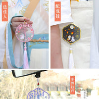 DIY Embroidered Peace Amulet Kit with Hoop and Video Tutorial