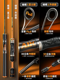 Harsda Butterfly Ultralight Lure Rod Set with Spinning Reel, Solid Tip, Super Soft for Micro-Lures