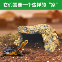 Reptile Hideaway Cave for Turtles Lizards Frogs Hermit Crabs, Aquarium Terrarium Decor