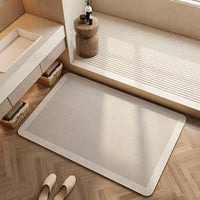 Diatomaceous Earth Bath Mat Quick Dry Non-Slip Absorbent Floor Mat for Bathroom Entryway