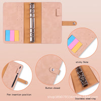 A6 PU Leather 27-Piece Budget Binder Set with Zipper Envelopes and Lined Paper