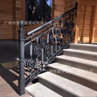 Vintage Wrought Iron Balcony Railing - Outdoor Garden Fence & Window Guard