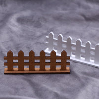 Miniature Wooden Fence Model for Dollhouse Micro Landscape Decor