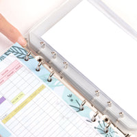 A6 Transparent Loose-Leaf Notebook with Large Capacity Storage and Detachable Pages for Kids' Handbooks