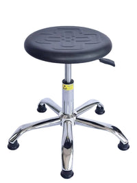 Anti-Static Adjustable Lab Stool with Foot Ring or Casters for Cleanroom & Medical Use