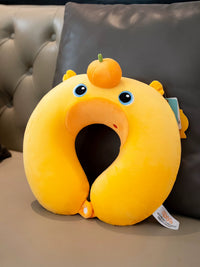 Cute Cartoon Capybara U-ShShaped Memory Foam Neck Pillow for Office Naps & Travel