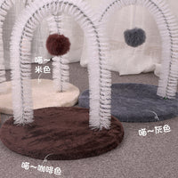 Cat Arch Self-Groomer and Scratcher Toy with Thick Bristles