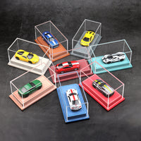 1/64 Diecast Car Model Display Case with Suede Leather Base and Acrylic Dust Cover