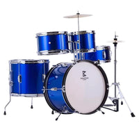 Kids 5-Piece Junior Drum Set with Cymbals - Beginner Jazz Drum Kit for Practice & Performance