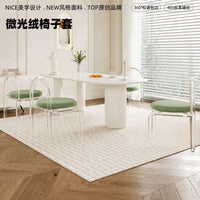 Retro Velvet Round Chair Cover Elastic All-inclusive Thickened Acrylic Seat Protector