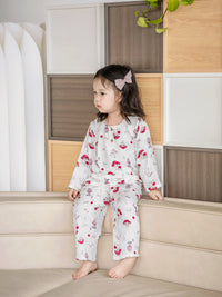 Kids' Bamboo Cotton Gauze Pajama Set for All Seasons, Parent-Child Homewear for Boys and Girls