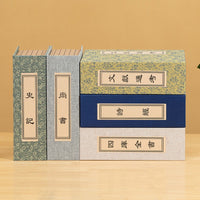 New Chinese Style Linen Faux Book Decor for Shelves and Displays