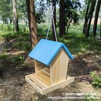 Outdoor Bird Feeder Hanging Wild Bird Feeder for Balcony Garden Yard Automatic Rainproof Seed Dispenser