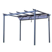 Aluminum Alloy Pergola with Waterproof Canopy for Patio Garden