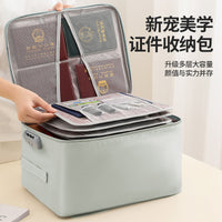Multi-functional Polyester Document Storage Bag, Thickened Waterproof Organizer