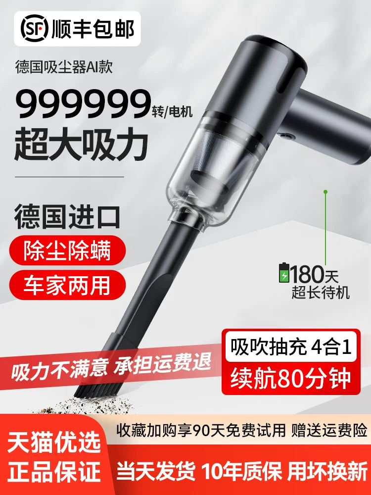 Wireless Handheld Car Vacuum Cleaner - High Power Portable Mini for Auto & Home Use