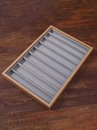 Vintage Large Capacity Wood Grain Jewelry Display Tray for Glasses and Accessories