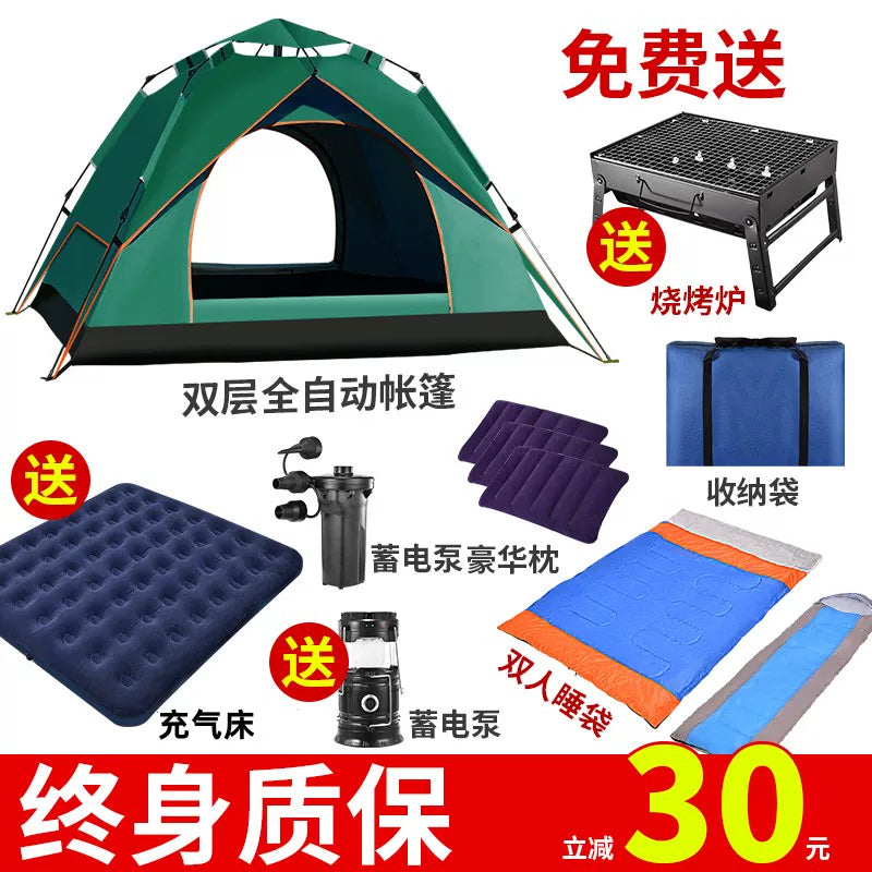 Automatic Pop-Up Camping Tent, Portable Waterproof UV Protection Outdoor Shelter for Hiking and Travel