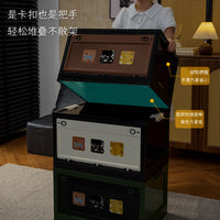 Foldable Storage Box with Wheels, Large Capacity, Three-Door Design, for Home and Outdoor Camping
