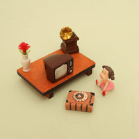Japanese Style Dollhouse Miniature Wooden Coffee Table Model Ornament